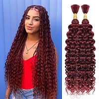 Human Braiding Hair Water Wave Bulk Human Hair For Braiding No Weft Wet And Wavy Human Hair Braiding Hair Extensions For Boho Br