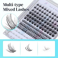 Df Touchjoy Lash Clusters With Bottom Lashes 3 Styles Mixed Bottom Lash Clusters Natural Look Individual Lash Extensions Wispy L