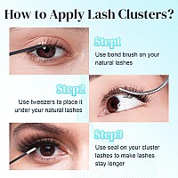 Df Touchjoy Lash Clusters With Bottom Lashes 3 Styles Mixed Bottom Lash Clusters Natural Look Individual Lash Extensions Wispy L