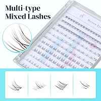 Df Touchjoy Bottom Lashes 4 Styles Mixed Bottom Lash Clusters 6Mm Lash Clusters With Bottom Lashes Natural Look Wispy Lashes Diy