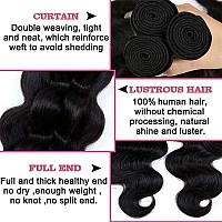 Ddodla Body Wave Bundles Human Hair 24 24 24 Inch 10A Grade Human Hair Bundles Body Wave 3 Bundles 100 Unprocessed Brazilian Vi