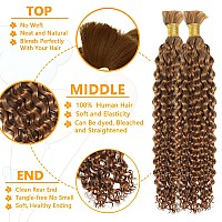 Human Braiding Hair Water Wave Bulk Human Hair For Braiding No Weft Wet And Wavy Human Hair Braiding Hair Extensions For Boho Br