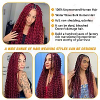 Human Braiding Hair Water Wave Bulk Human Hair For Braiding No Weft Wet And Wavy Human Hair Braiding Hair Extensions For Boho Br