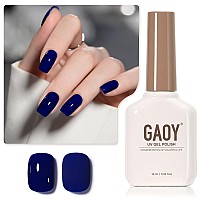 Gaoy Deep Blue Gel Nail Polish 16Ml Soak Off Gel Polish Uv Light Cure For Nail Art Diy Manicure At Home 1532 Midnight Blue