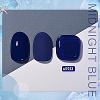 Gaoy Deep Blue Gel Nail Polish 16Ml Soak Off Gel Polish Uv Light Cure For Nail Art Diy Manicure At Home 1532 Midnight Blue