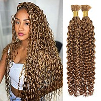 Human Braiding Hair Water Wave Bulk Human Hair For Braiding No Weft Wet And Wavy Human Hair Braiding Hair Extensions For Boho Br