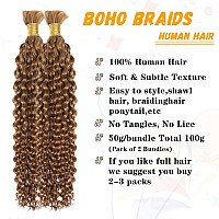 Human Braiding Hair Water Wave Bulk Human Hair For Braiding No Weft Wet And Wavy Human Hair Braiding Hair Extensions For Boho Br