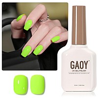 Gaoy Neon Green Gel Nail Polish 16Ml Soak Off Gel Polish Uv Light Cure For Nail Art Diy Manicure At Home 2278 Neon Green