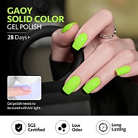 Gaoy Neon Green Gel Nail Polish 16Ml Soak Off Gel Polish Uv Light Cure For Nail Art Diy Manicure At Home 2278 Neon Green