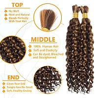 Human Braiding Hair Water Wave Bulk Human Hair For Braiding No Weft Wet And Wavy Human Hair Braiding Hair Extensions For Boho Br