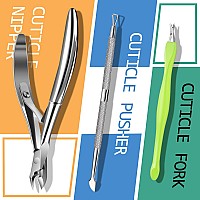 Tsmaddts Cuticle Pusher Nail File Kit Nail Buffers And Files With 3Pcs Nail Files 2Pcs Nail Buffer Blocks 2Pcs Polishing Nail