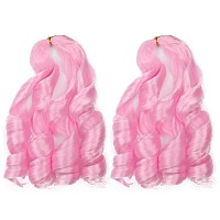 10 Inch French Curl Braiding Hair 2 Packs French Curls Braiding Hair Pink Curly Braiding Hair For Box Braids With Curly Ends Fre