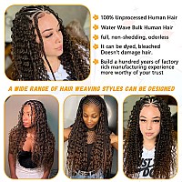 Human Braiding Hair Water Wave Bulk Human Hair For Braiding No Weft Wet And Wavy Human Hair Braiding Hair Extensions For Boho Br