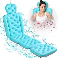 Voxor Full Body Bath Pillow For Bathtub Thick Bathtub Cushion With Laundry Bag Luxury Tub Pillow For Bath For Headrest Neck An