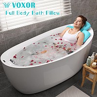 Voxor Full Body Bath Pillow For Bathtub Thick Bathtub Cushion With Laundry Bag Luxury Tub Pillow For Bath For Headrest Neck An