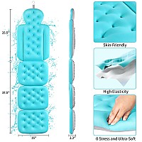 Voxor Full Body Bath Pillow For Bathtub Thick Bathtub Cushion With Laundry Bag Luxury Tub Pillow For Bath For Headrest Neck An