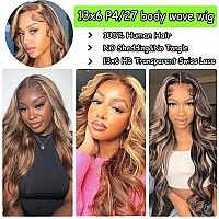 32 Inch Highlight Honey Blonde Lace Front Wig 136 Ombre P427 Highlight Colored Lace Front Wigs Human Hair Pre Plucked Bleache