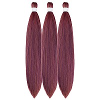 Gozill Purple Honey Braiding Hair Pre Stretched Kanekalon Braiding Hair Extension 26 Inch Colorful Synthetic Fake Hair For Braid