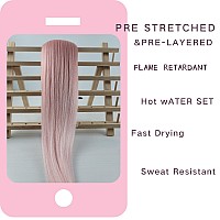 Leticia Rosegold Pink Ombre Braiding Hair Pre Stretched Ez Braid Pre Stretched Hypoallergenic Braiding Hair