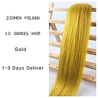 Glitter Tinsel Braiding Hair Pre Stretched Gold Braiding Hair For Braids