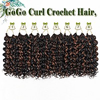 Gogo Curl Crochet Hair 8 Packs Water Wave Crochet Hair 10 Inch Curly Crochet Hair For Women Short Beach Curl Crochet Hair Synthe