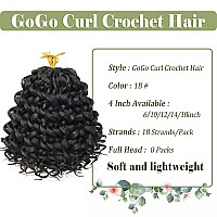 Gogo Curl Crochet Hair 8 Packs Water Wave Crochet Hair 6 Inch Curly Crochet Hair For Women Short Beach Curl Crochet Hair Synthet