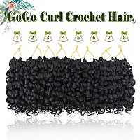 Gogo Curl Crochet Hair 8 Packs Water Wave Crochet Hair 6 Inch Curly Crochet Hair For Women Short Beach Curl Crochet Hair Synthet