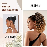 Aisi Beauty Curly Ponytail Extension Drawstring Ponytail Extension For Black Women Clip In Ponytail Extension Synthetic 14 Inch