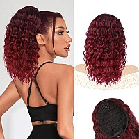 Aisi Beauty Curly Ponytail Extension Drawstring Ponytail Extension For Black Women Synthetic Clip In Ponytail 14 Inch Long Curl