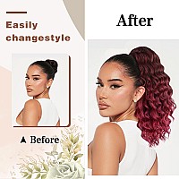 Aisi Beauty Curly Ponytail Extension Drawstring Ponytail Extension For Black Women Synthetic Clip In Ponytail 14 Inch Long Curl