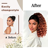 Aisi Beauty Curly Ponytail Extension Drawstring Ponytail Extension For Black Women Synthetic Curly Wavy 14 Inch Fake Clip In Pon