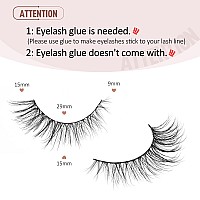 Onlyall Natural Lashes Wispy Lashes Natural Look False Eyelashes Natural Flared Eyelashes False Eye Lashes Soft Fluffy Lashes 7