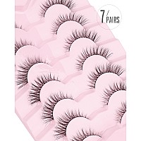 Onlyall Natural Lashes Wispy Lashes Natural Look False Eyelashes Natural Flared Eyelashes False Eye Lashes Soft Fluffy Lashes 7