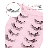 Onlyall Natural Lashes Wispy Lashes Natural Look False Eyelashes Natural Flared Eyelashes False Eye Lashes Soft Fluffy Lashes 7