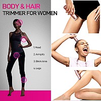 Pritech Bikini Trimmer For Women Waterproof Pubic Hair Trimmer Women For Wet Dry Use Electric Shaver For Women Women Electr