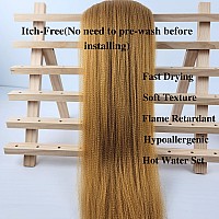 Honey Gold Braiding Hair Pre Stretched Kanekalon Hypoallergenic Knotless Braiding Hair Extensions Synthetic