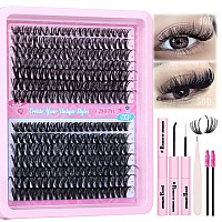 Alice Diy Lash Extension Kit Natural Lash Clusters Kit 40D50D Wispy Fluffy Eyelash Extension Kit 1018Mm Individual Lashes 280P