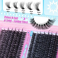 Alice Diy Lash Extension Kit Natural Lash Clusters Kit 40D50D Wispy Fluffy Eyelash Extension Kit 1018Mm Individual Lashes 280P