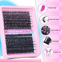 Alice Diy Lash Extension Kit Natural Lash Clusters Kit 40D50D Wispy Fluffy Eyelash Extension Kit 1018Mm Individual Lashes 280P