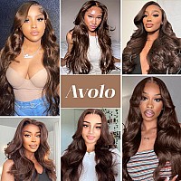 Avolo Chocolate Brown Lace Front Wig Human Hair With Baby Hair Chestnut Brown Human Hair Wig 180 Density Body Wave Dark Brown Wi