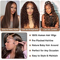 Avolo Chocolate Brown Lace Front Wig Human Hair With Baby Hair Chestnut Brown Human Hair Wig 180 Density Body Wave Dark Brown Wi