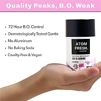 Atom Fresh Lab Deodorant 23 Oz Solid Stick Lily Jasmine Longlasting Odor Control Aluminumfree Baking Sodafree S