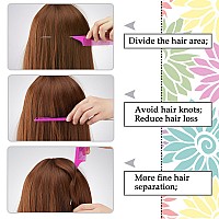 Patelai 12 Pcs Parting Comb For Braids Rat Tail Stainless Steel Pintail Comb For Teasing Braiding Pressing Hair Styling Hai