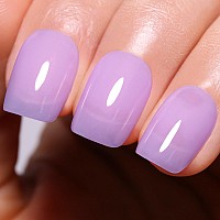 Imtiti Jelly Light Purple Gel Nail Polish 15Ml Sheer Nude Taro Purple Color Uvled Soak Off Gel Polish For Diy Nail Art Manicur