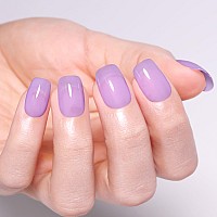 Imtiti Jelly Light Purple Gel Nail Polish 15Ml Sheer Nude Taro Purple Color Uvled Soak Off Gel Polish For Diy Nail Art Manicur