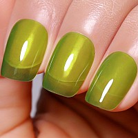 Imtiti Ice Green Gel Nail Polish 15Ml Sheer Jelly Green Translucent Color Uvled Soak Off Gel Polish For Diy Nail Art Manicure