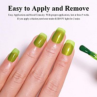 Imtiti Ice Green Gel Nail Polish 15Ml Sheer Jelly Green Translucent Color Uvled Soak Off Gel Polish For Diy Nail Art Manicure