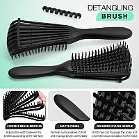 Hommtina Detangling Brush Set Getting Shine And Makes Hair Smooth Curly Hair Brush For Adult Kids Wet Or Dry Hair