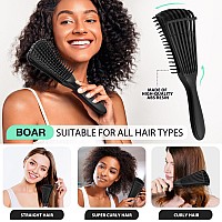 Hommtina Detangling Brush Set Getting Shine And Makes Hair Smooth Curly Hair Brush For Adult Kids Wet Or Dry Hair