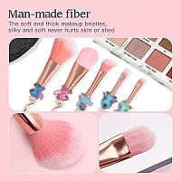 5 Pcs Stich Makeup Brushes With Brushes Holder Interstellar Baby Makeup Brushes Stich Stuff For Girls And Womenpink